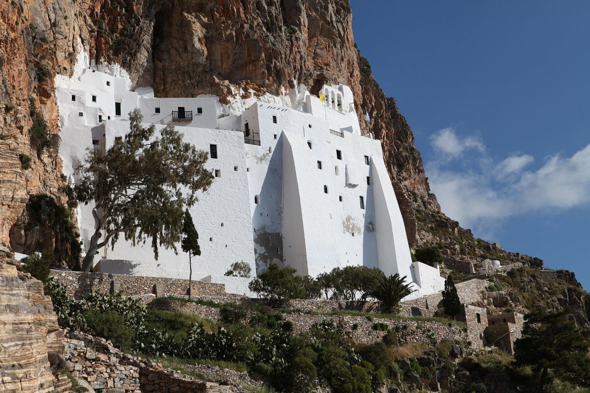 Il monastero di Hozoviotissa a strapiombo, Amorgos