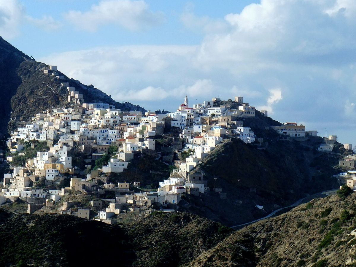 Il villaggio di Olympos sul crinale, Karpathos