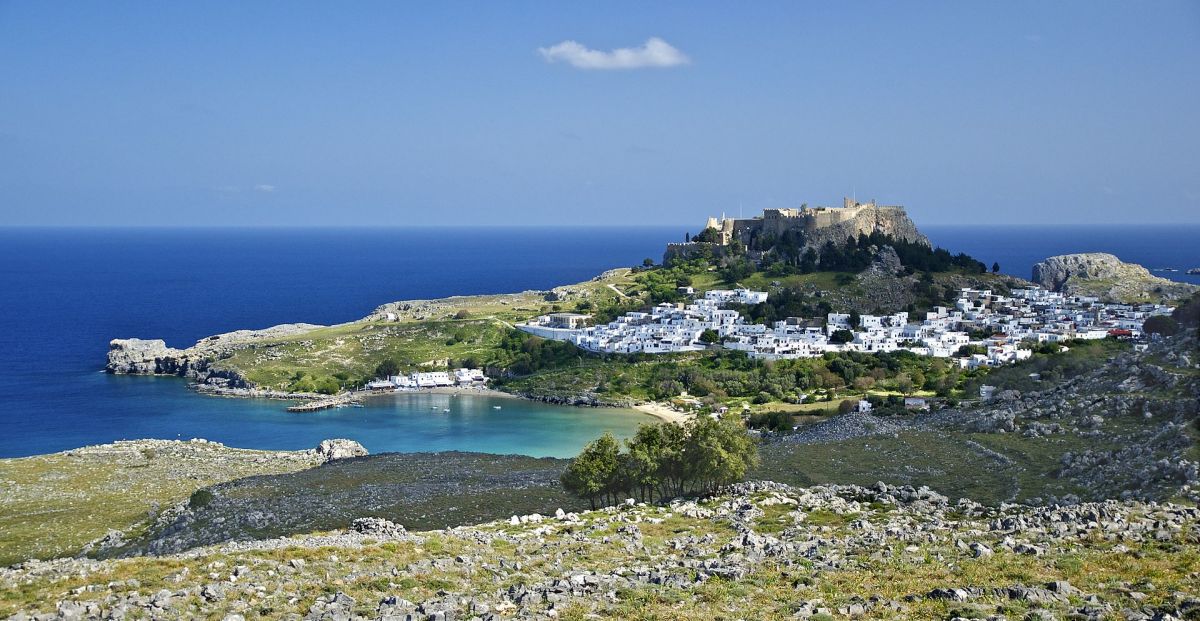 L'acropoli e il villaggio bianco di Lindos, Rodi