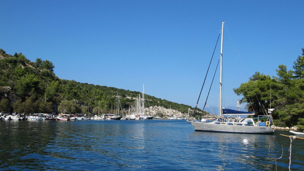 L'ingresso del porto-canale di Gaios, Paxos
