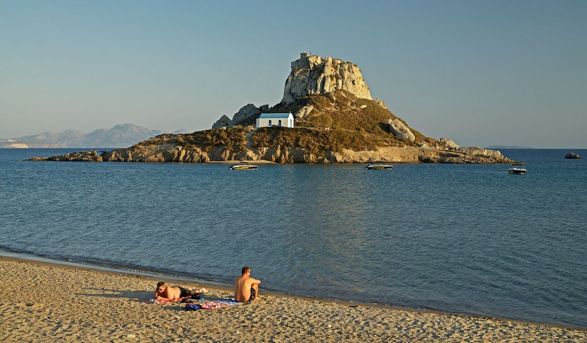 L'isolotto di Kastri nella baia di Kefalos, Kos
