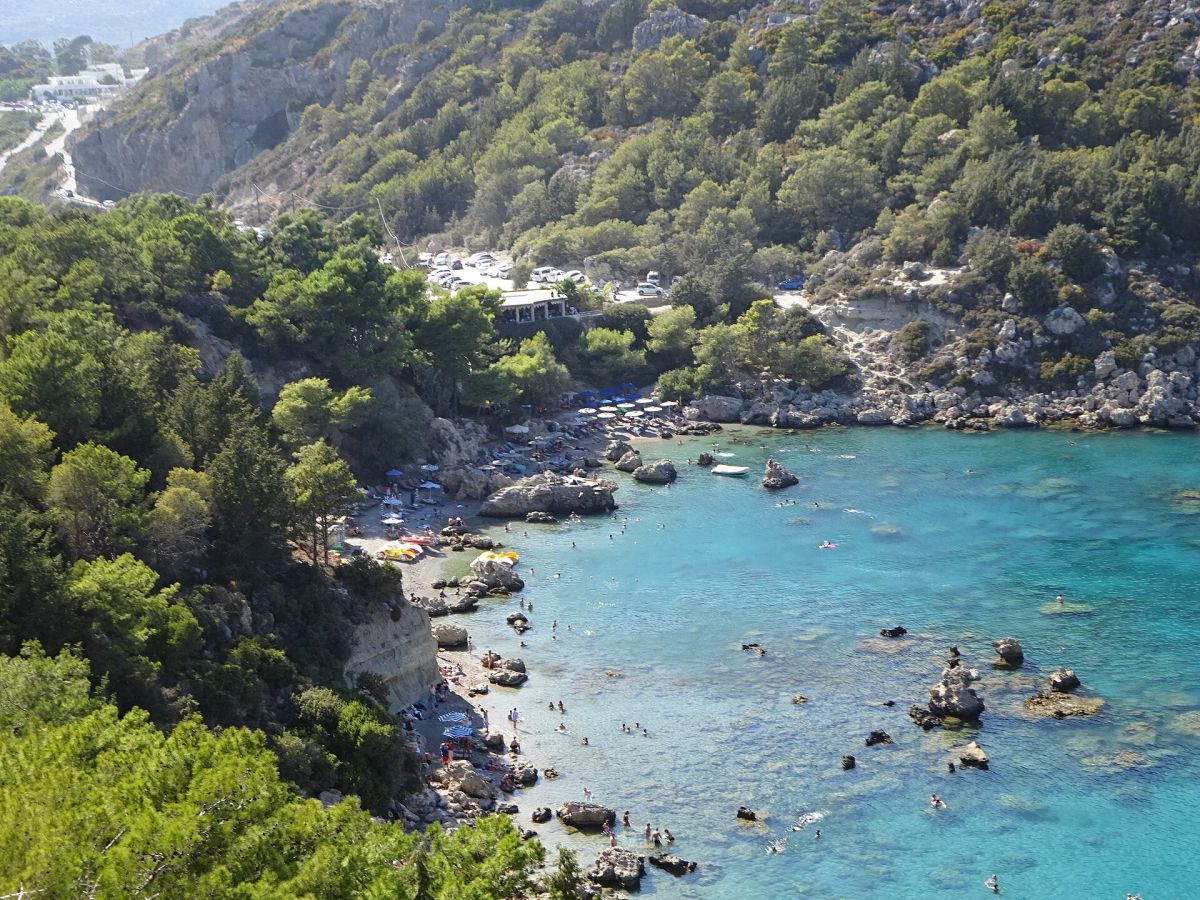 Anthony Quinn Bay dall'alto, Rodi